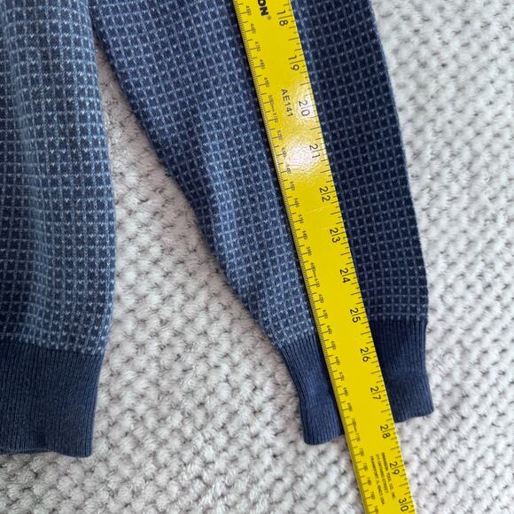 Saks Fifth Avenue Sweater Womens L Blue Silk Cashmere Crew Neck Long Sleeves - Picture 9 of 11